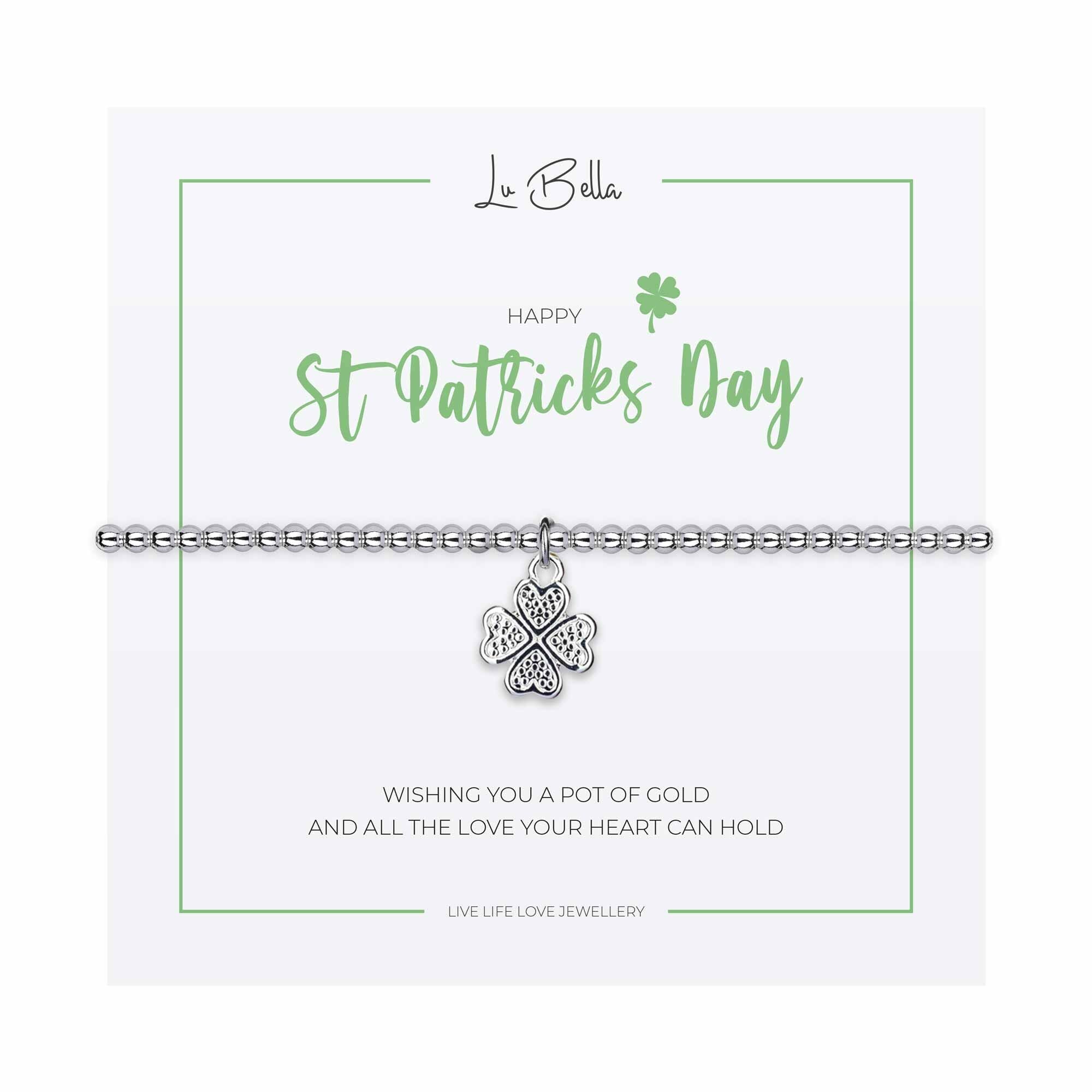 Braccialetto dell'amicizia con i sentimenti di "Happy St Patricks Day"