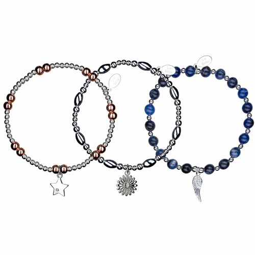 Love & Hope Stacking Bracelets - Set of 3