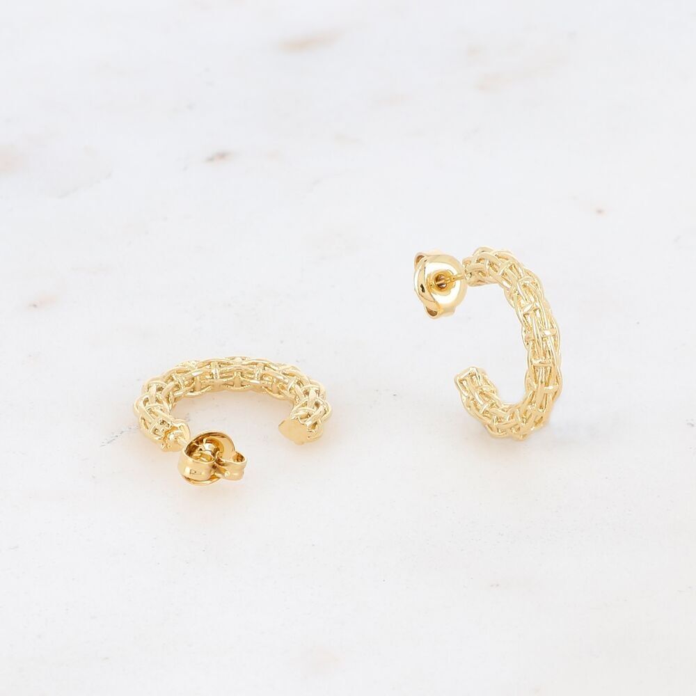 Creoles - knitted effect ring 2 cm