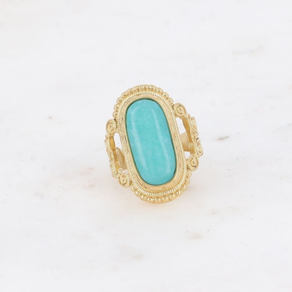 Ring - Siegelring, Naturstein und asiatische Motive