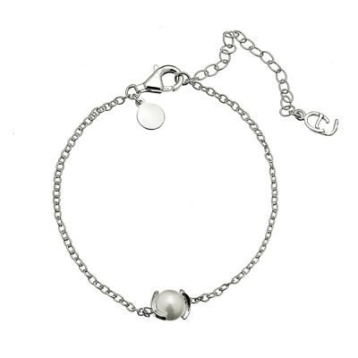 Armband mit Perlenkette Silber