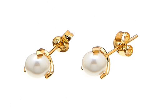 Pearl small stud ear Gold