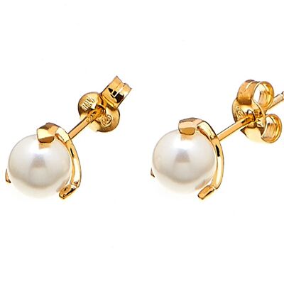 Pearl small stud ear Gold