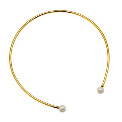 Pearl Armreif Hals Flex Gold