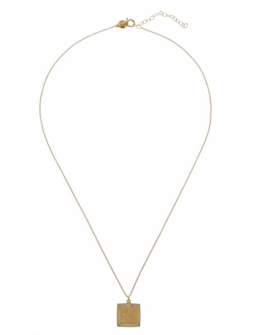 Two square pendant neck - gold