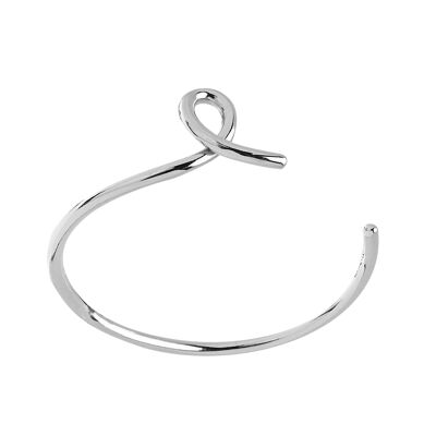 Loop bangle brace silver