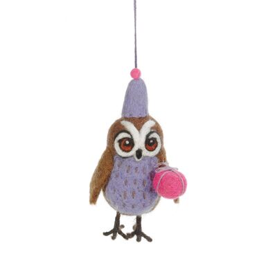 Handmade Felt Hootie the Owl Hanging Decoration