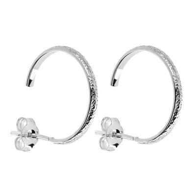 Pearl / Vintage round ear - Silver
