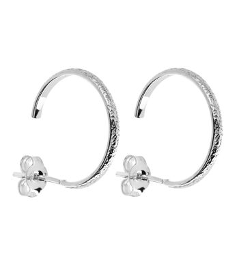 Perle / Oreille ronde vintage - Argent