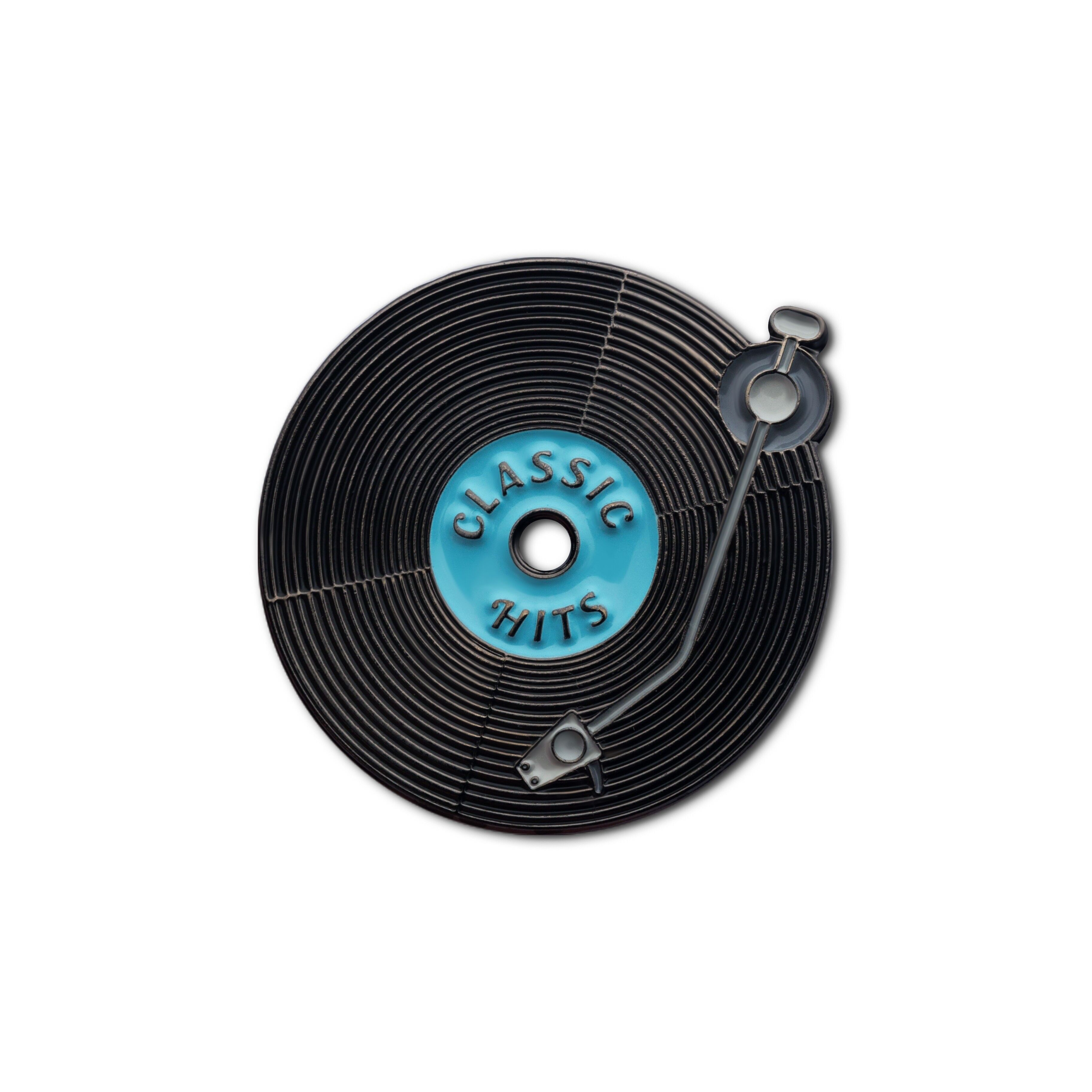 Spilla smaltata "Vinile"