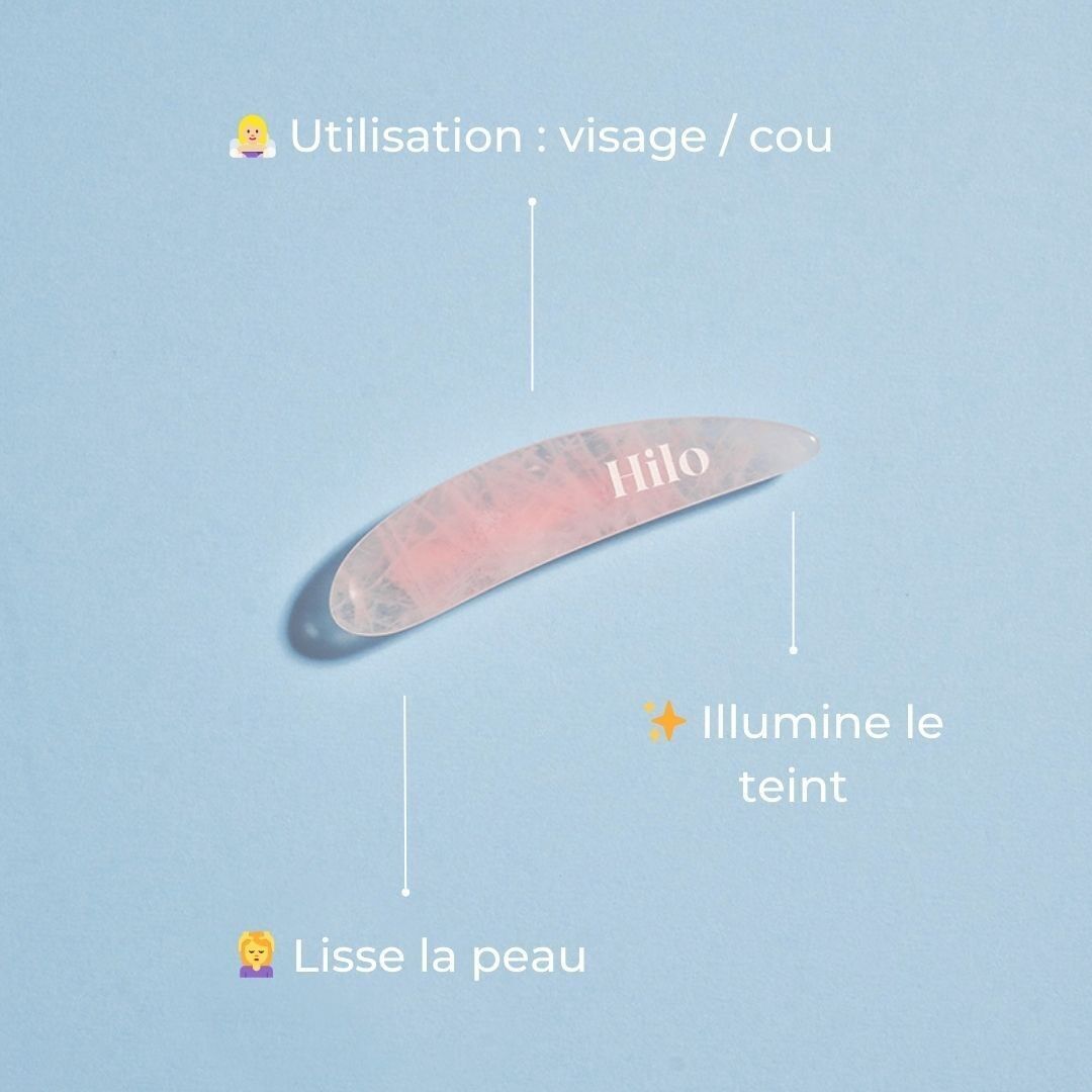 Mi mini Gua Sha en cuarzo rosa