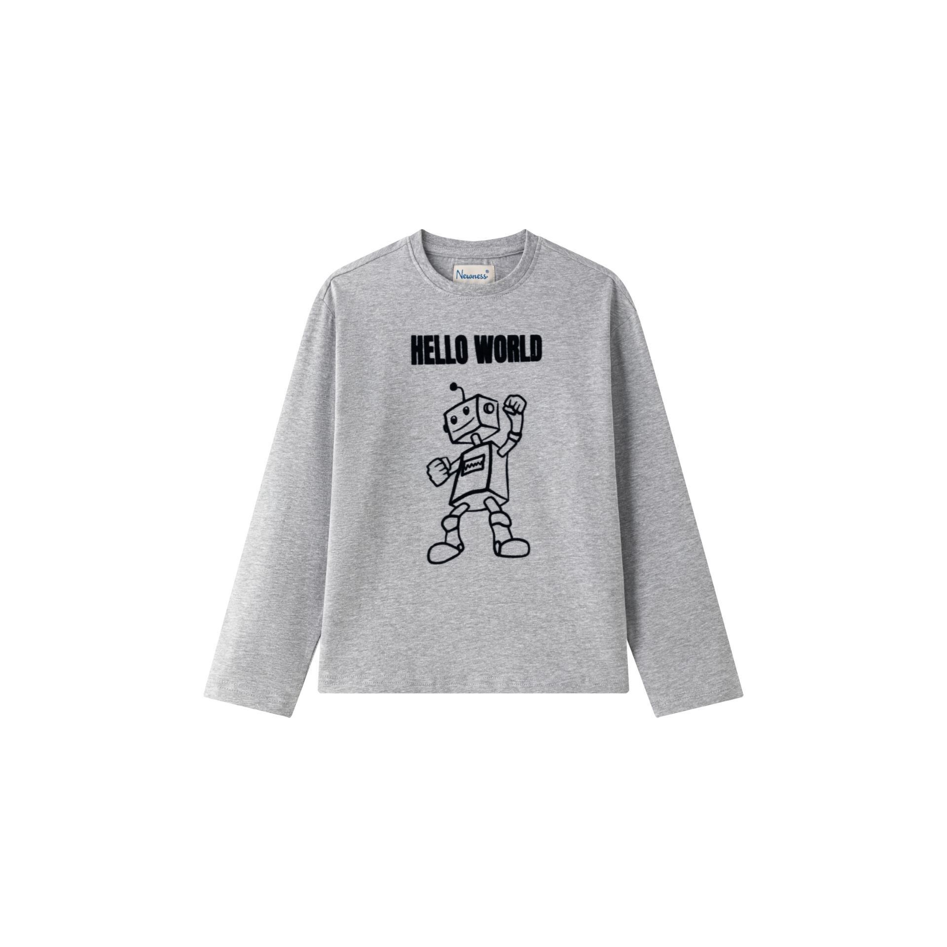 T-shirt gris à manches longues pour garçon