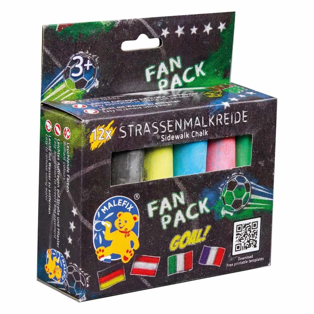 Confezione da 12 ventagli di gesso da marciapiede MALEFIX