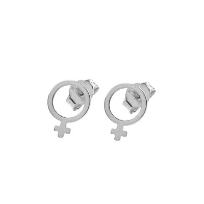 Letters Venus small ear silver