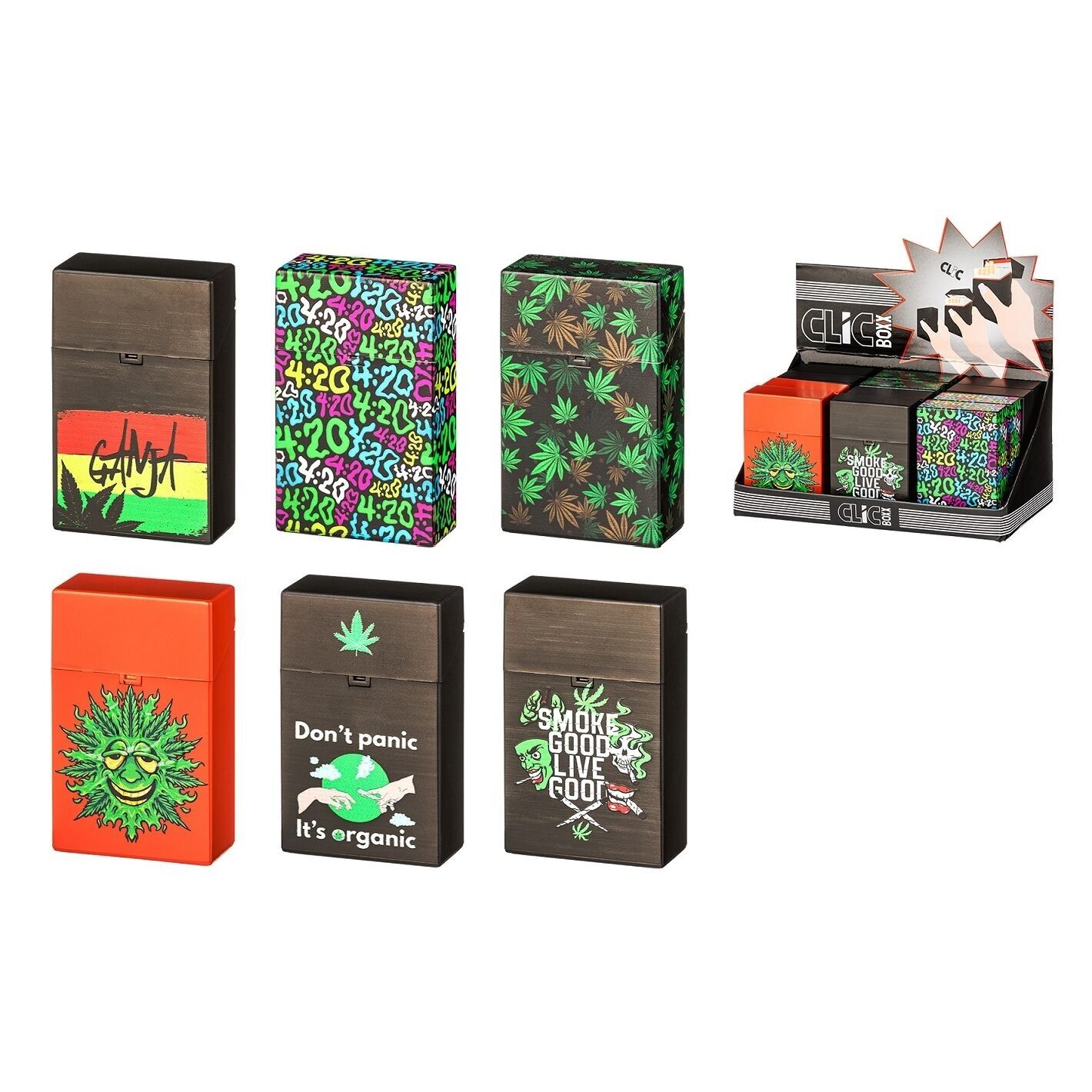 Push Leaf Cigarette Box