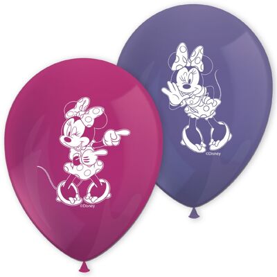 Globos de Látex Estampados Minnie x8