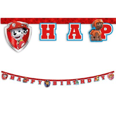 Paw Patrol pronto all'azione Banner di buon compleanno