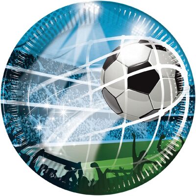 Piatti di carta per tifosi di calcio x8