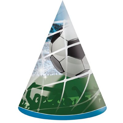 Soccer Fans Chapeaux En Papier x6