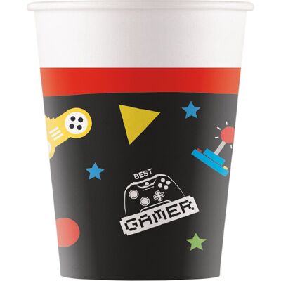 Vasos de papel para fiestas de videojuegos x8