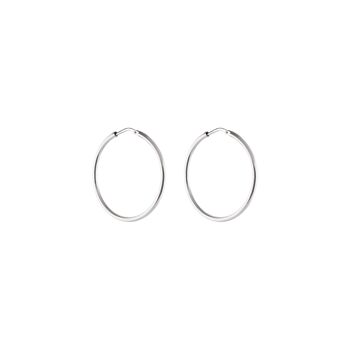 Boucles d'oreilles petites créoles en argent