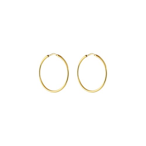 Letters small hoop ear gold