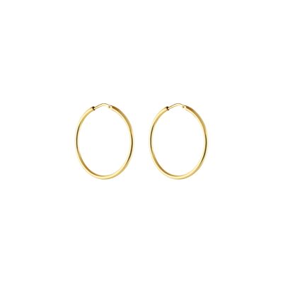Letters small hoop ear gold