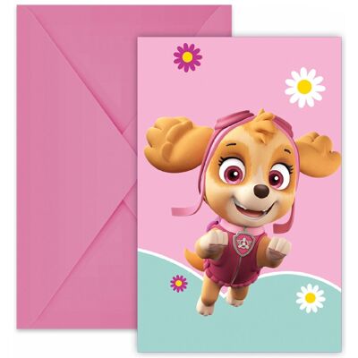 Pat'Patrouille Skye & Everest Invitations x6