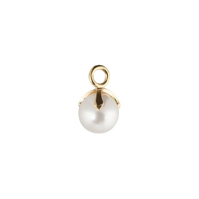 Letters pearl pendant gold / per styck