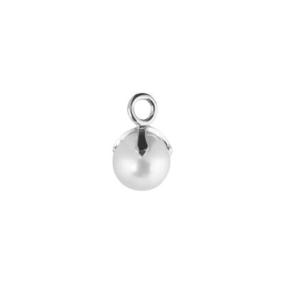 Letters pearl pendant silver / per piece