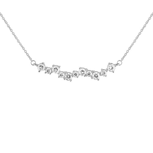 Gatsby stone neck  40-45 silver