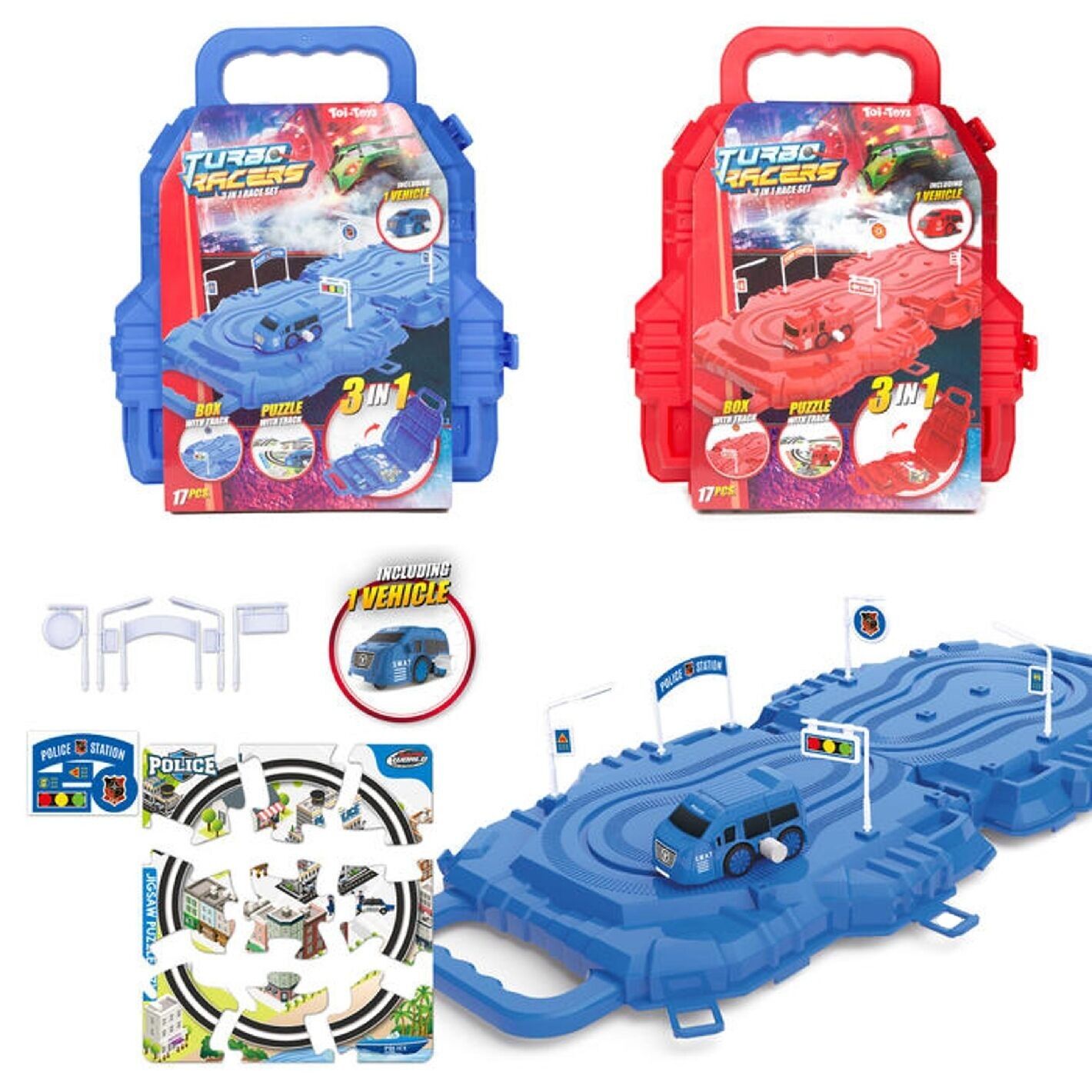 Auto Turbo Racers + set da corsa su pista