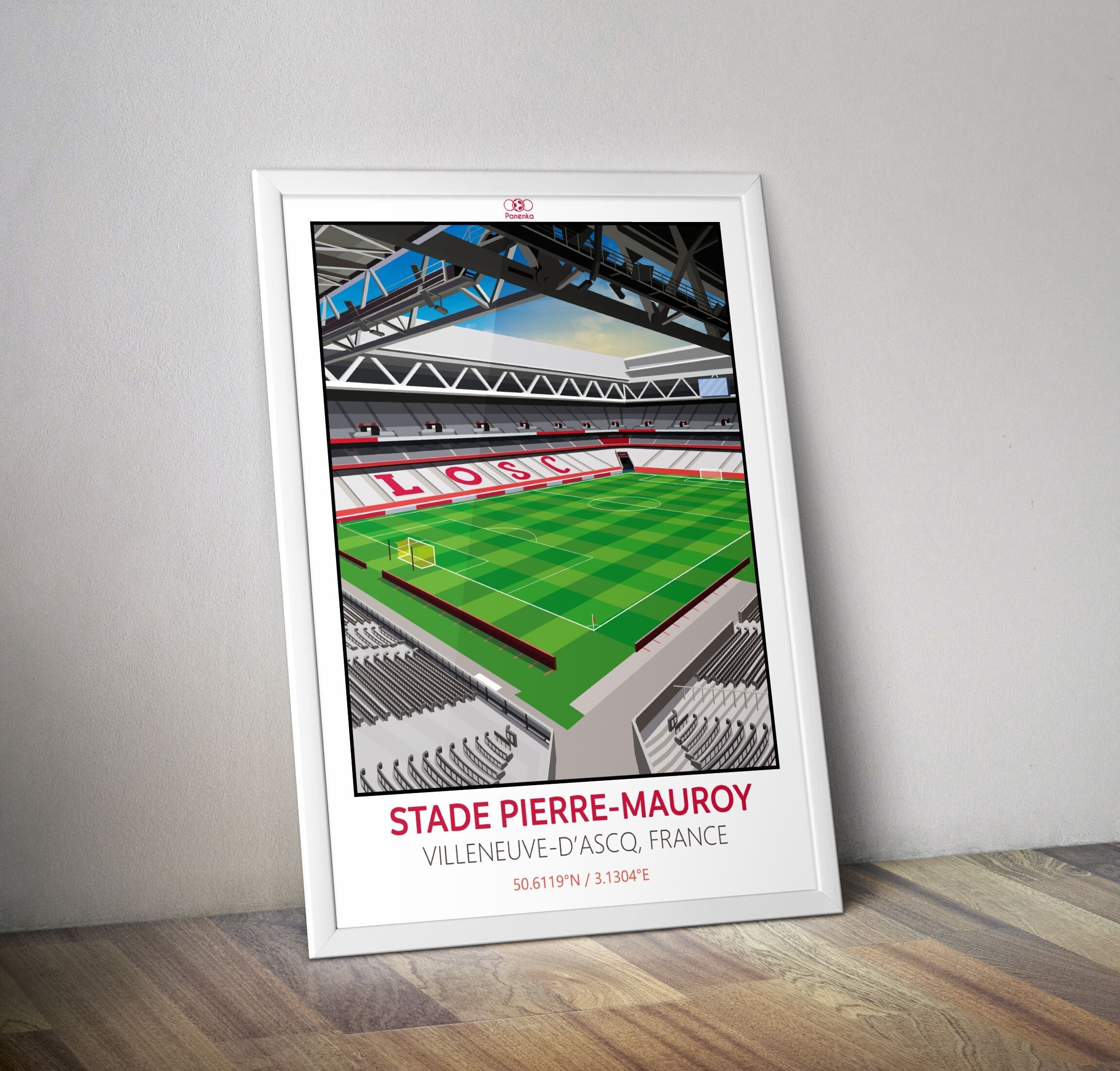 Pierre Mauroy Lille-Stadionplakat I LOSC Lille-Plakat