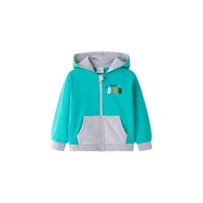 Chaqueta Con Capucha De Punto Perchado De Niño
