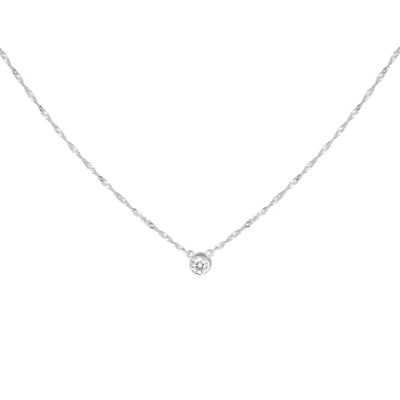 Cubic single neck 40-45 cm silver