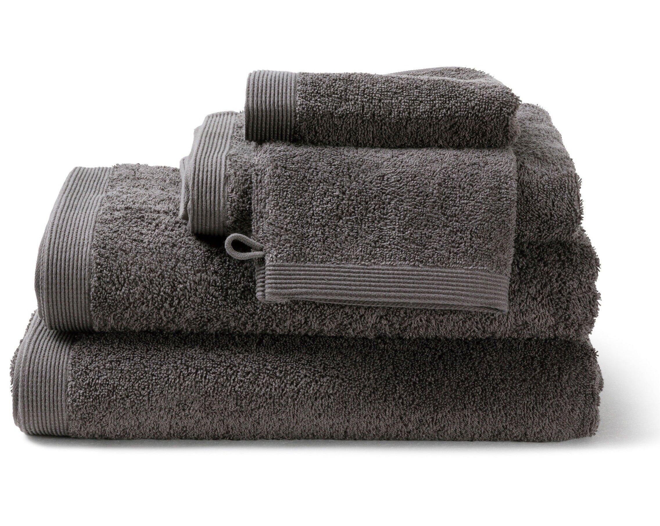 Juego de toallas - Algodón Terry - Gris oscuro - Carbón