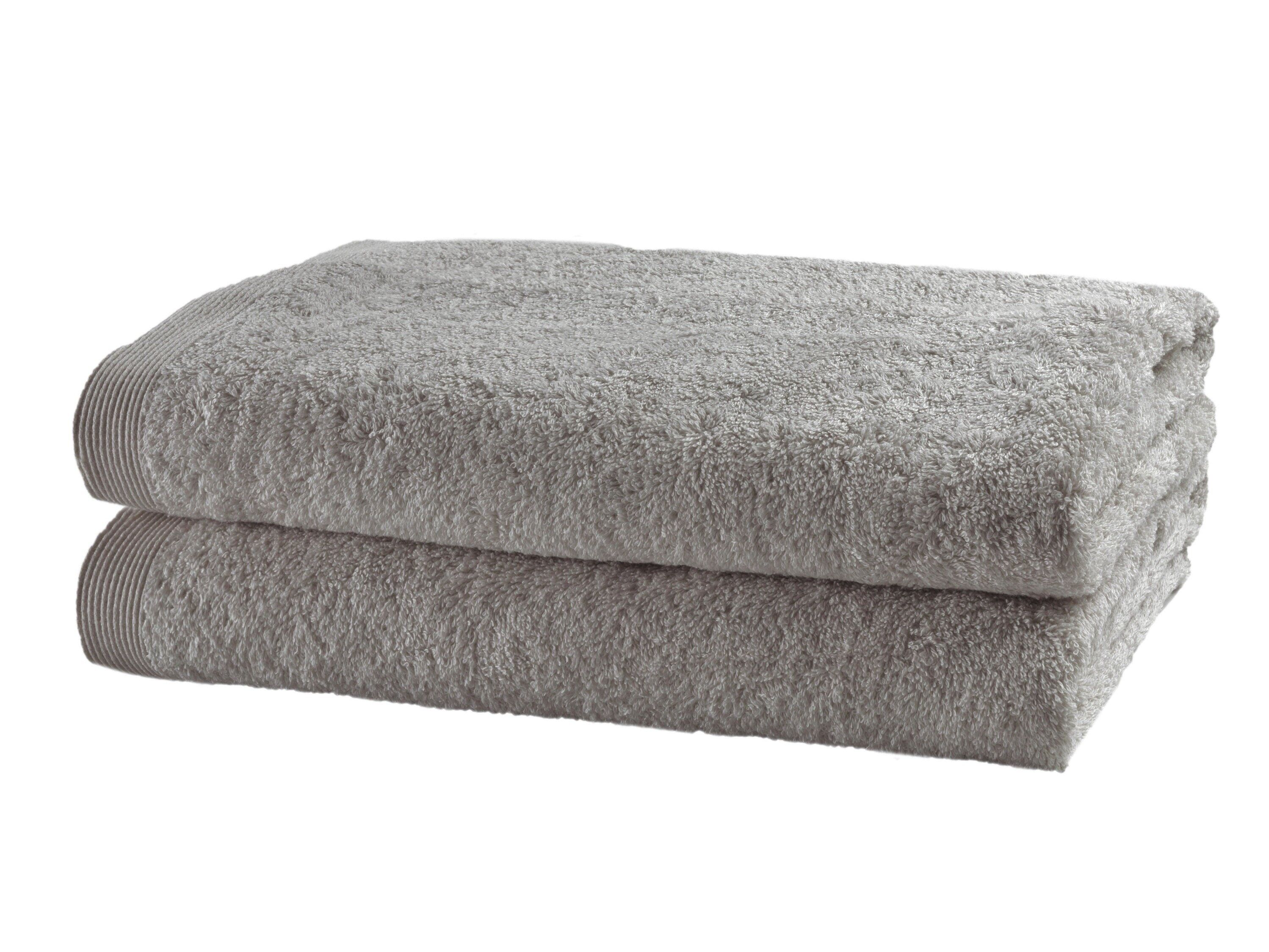 Casilin – Badetuch – Frottee-Baumwolle – 70 x 140 cm – Hellgrau