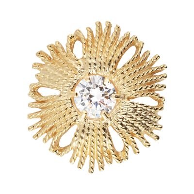 Gatsby stone brooch / pendant gold