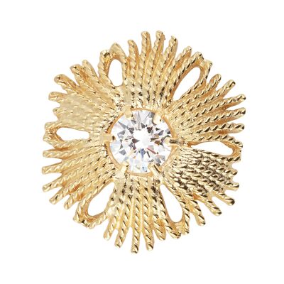 Gatsby stone brooch / pendant gold