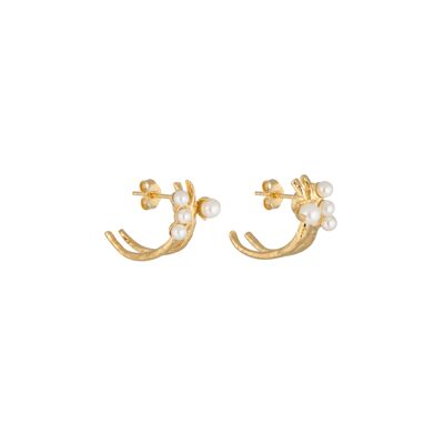 Oreille grappe de perles or