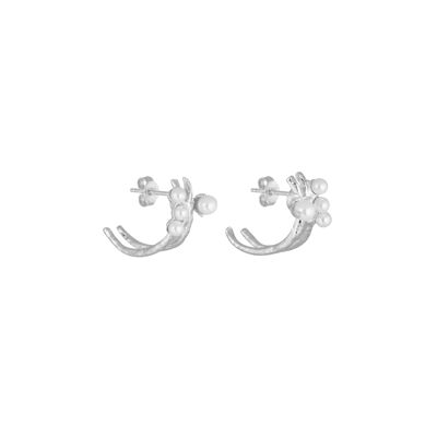 Oreille en grappe de perles argent