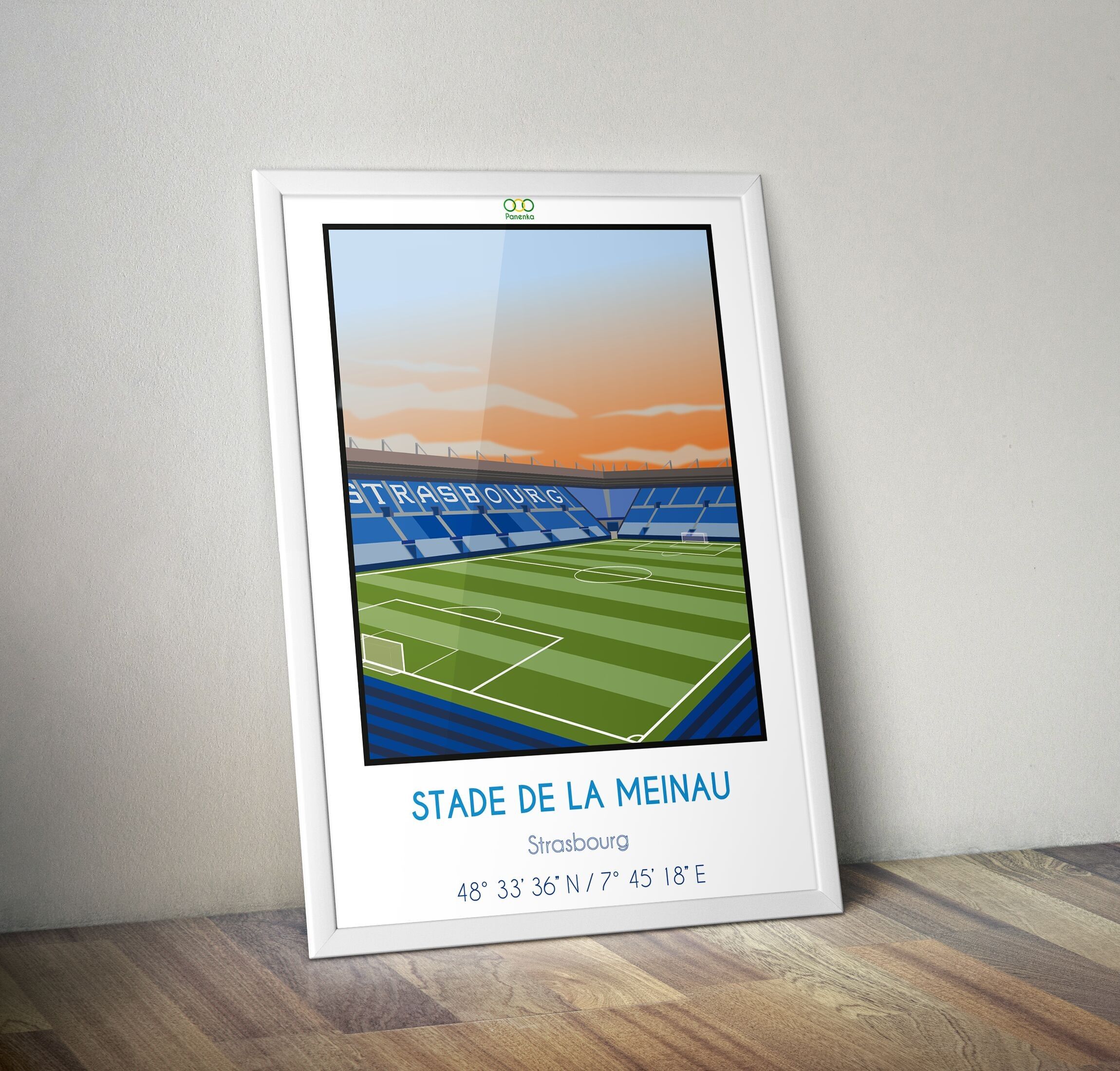 Poster dello stadio Meinau Strasburgo I Poster del calcio I Poster dello sport