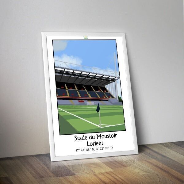Poster dello stadio di calcio Sade de Lorient I Stade du Moustoir I