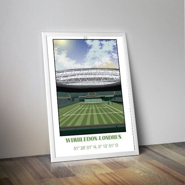 Poster del campo da tennis LONDRA I Wimbledon® I Campo da tennis