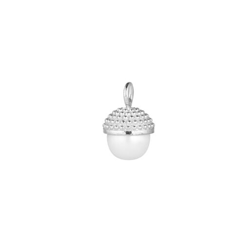 Letters Pearl bubble pendant silver