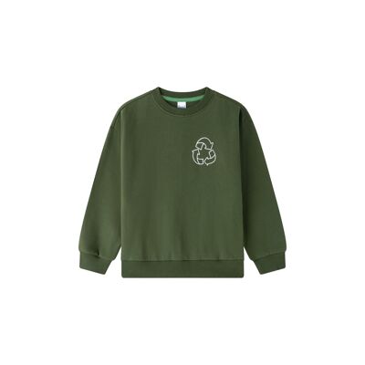 Boys' Long-Sleeved Brushed Knit Sweatshirt