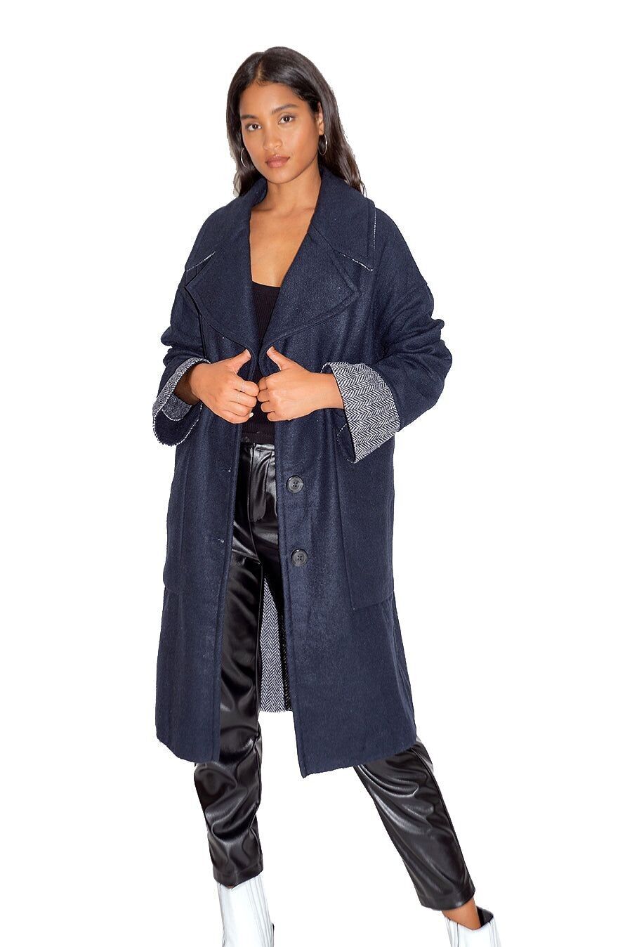 Liquorish – Maßgeschneiderter Mantel in Marineblau