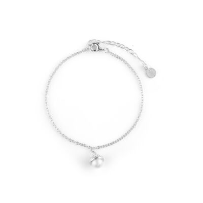 Pearl bubble brace silver