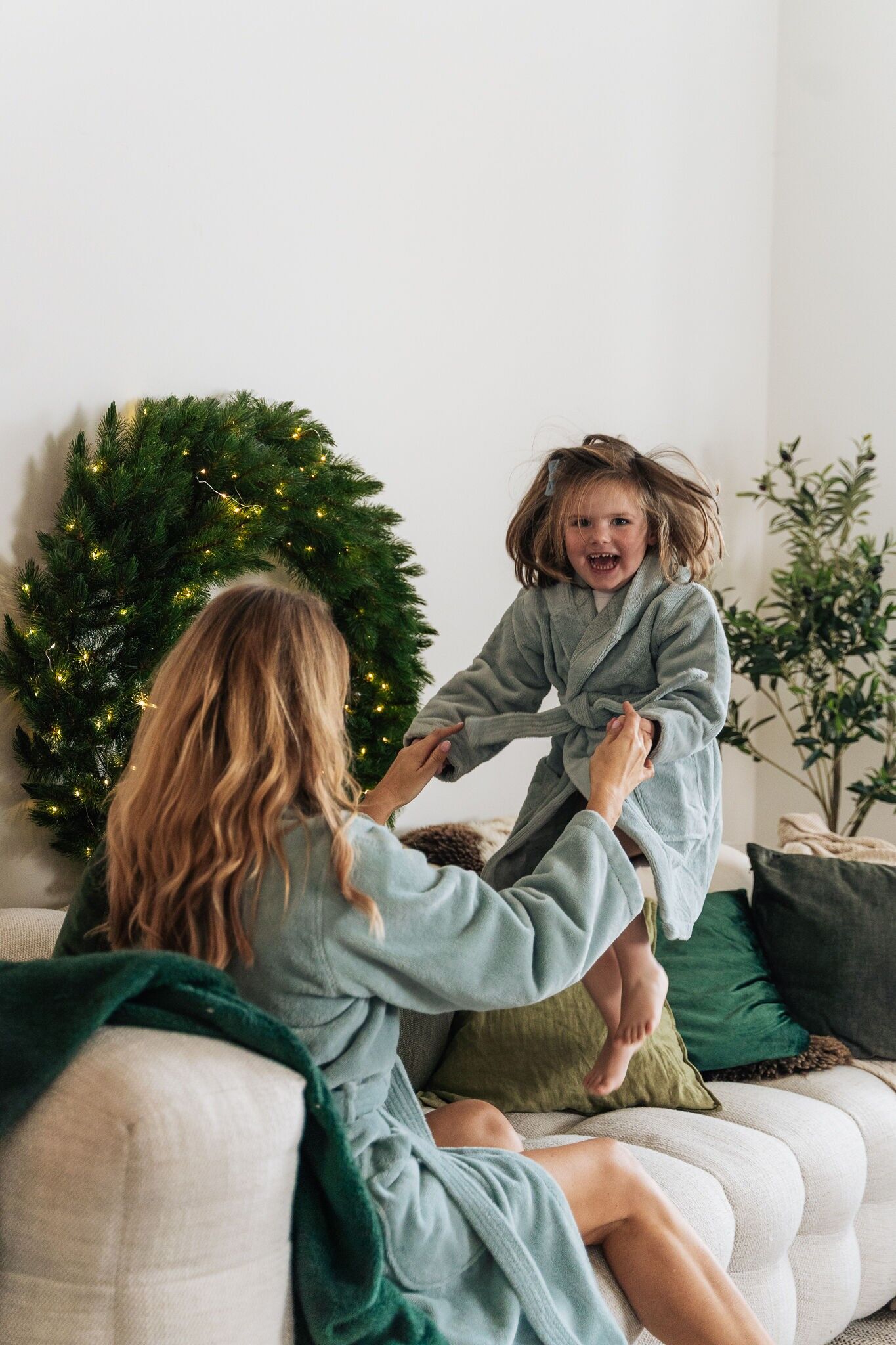 Teddy Kids - Bademantel mit Kapuze - Seegrün