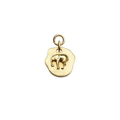 Pendentif éléphant lettres pour créoles or